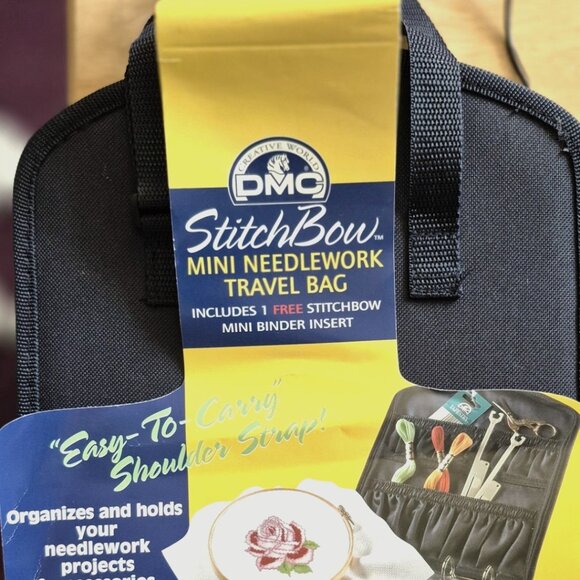 Stitch Bow Needlework mini travel bag by DMC - Picture 1 of 5